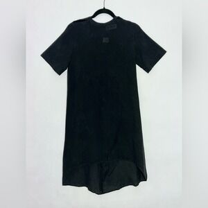 Toit Volant Black Minimalist Cotton Linen Shift Dress Small USA made